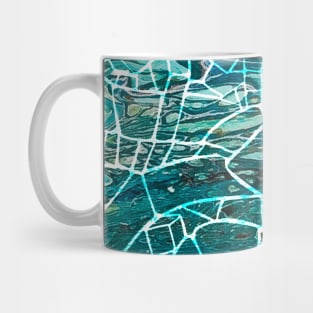 Mosaic Madness - Paint Pour Art - Unique and Vibrant Modern Home Decor for enhancing the living room, bedroom, dorm room, office or interior. Digitally manipulated acrylic painting. Mug